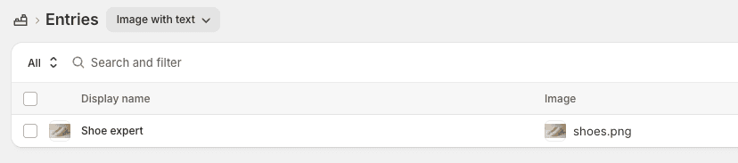 Managing Metaobject Entries